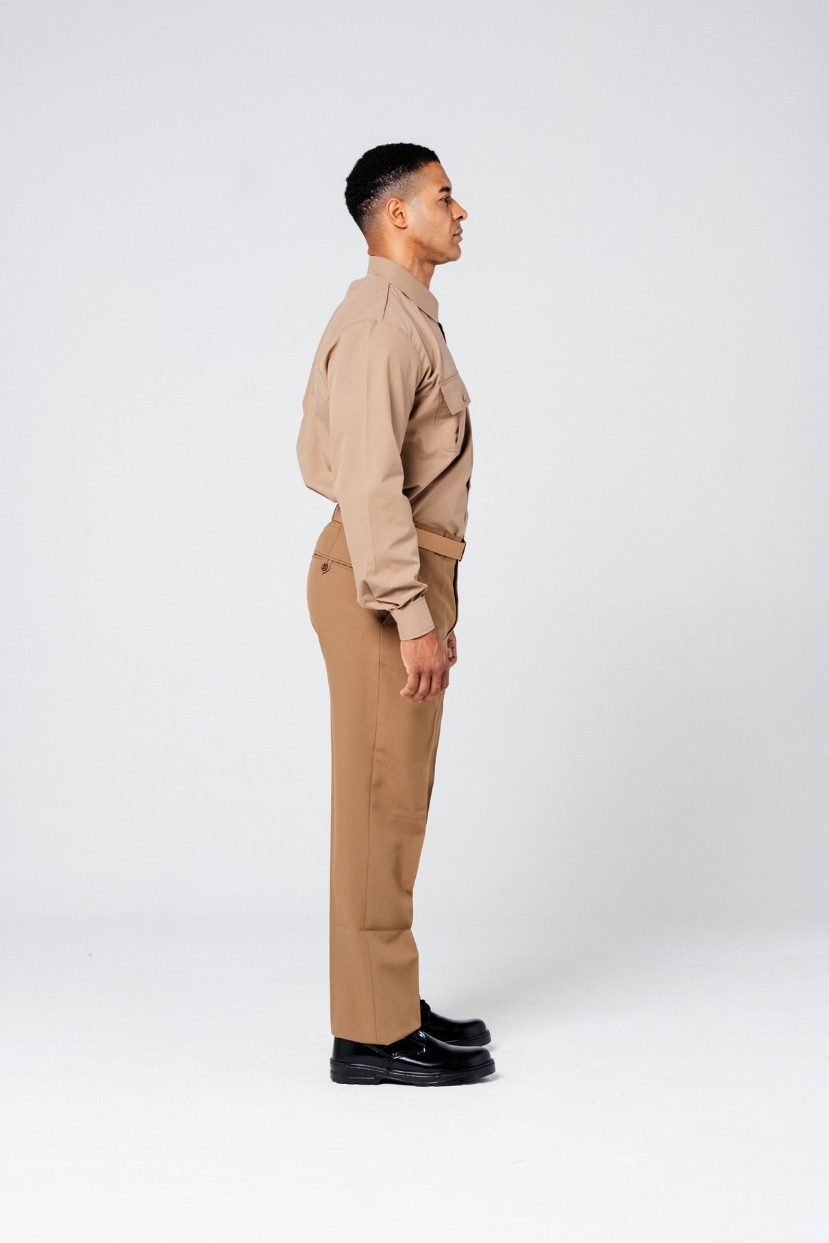 02 calca social masculina caqui pmsc